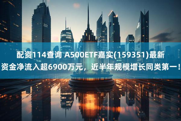 配资114查询 A500ETF嘉实(159351)最新资金净流入超6900万元，近半年规模增长同类第一！