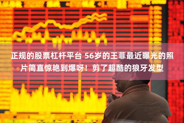 正规的股票杠杆平台 56岁的王菲最近曝光的照片简直惊艳到爆呀！剪了超酷的狼牙发型