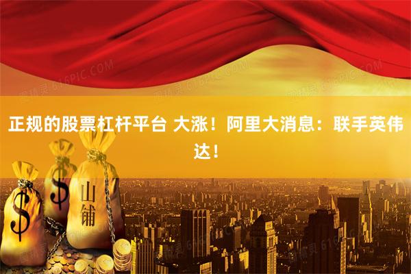 正规的股票杠杆平台 大涨！阿里大消息：联手英伟达！